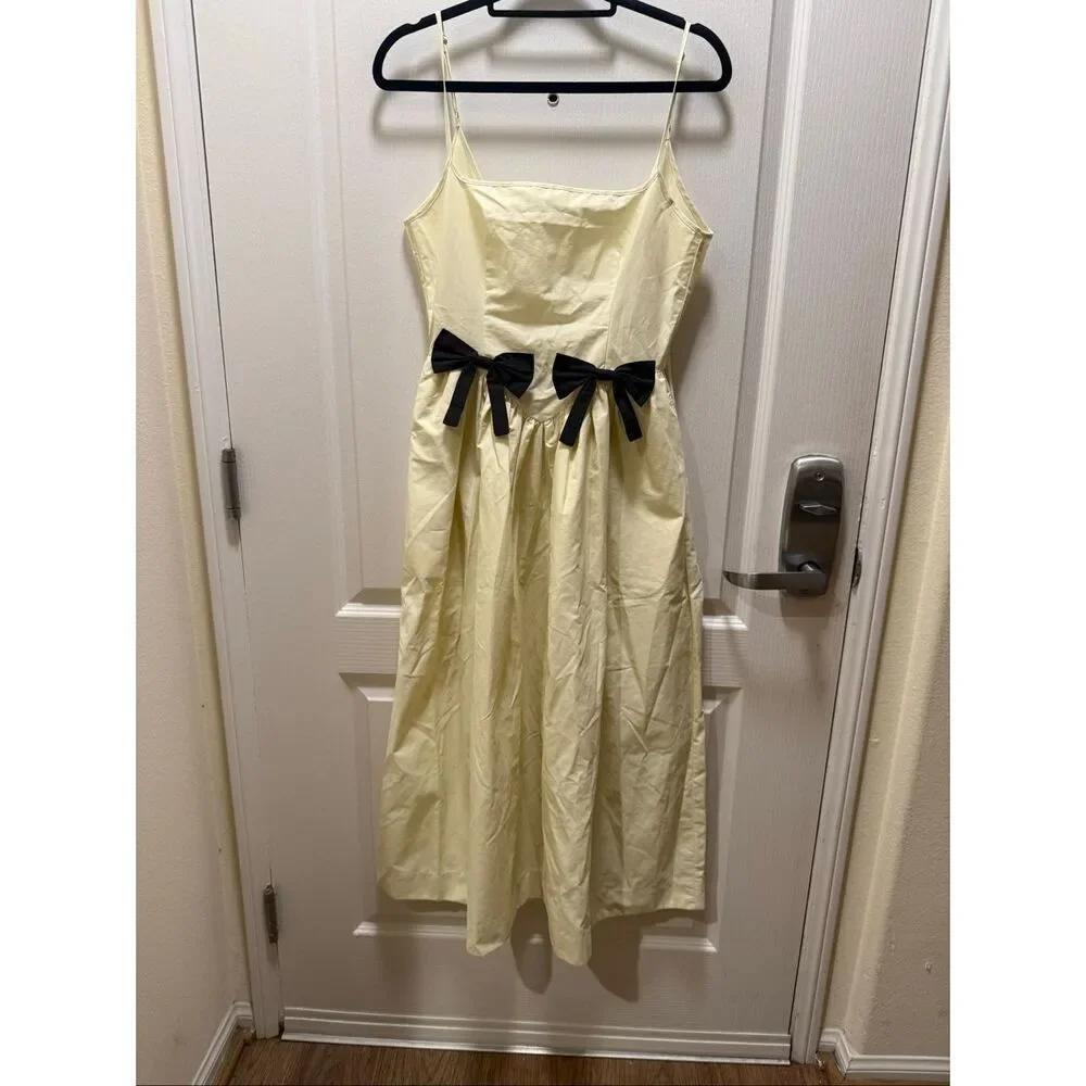 Ciao Lucia Neroni Midi Dress in Cream Vintage Inspired size S Preloved - Picture 2 of 5